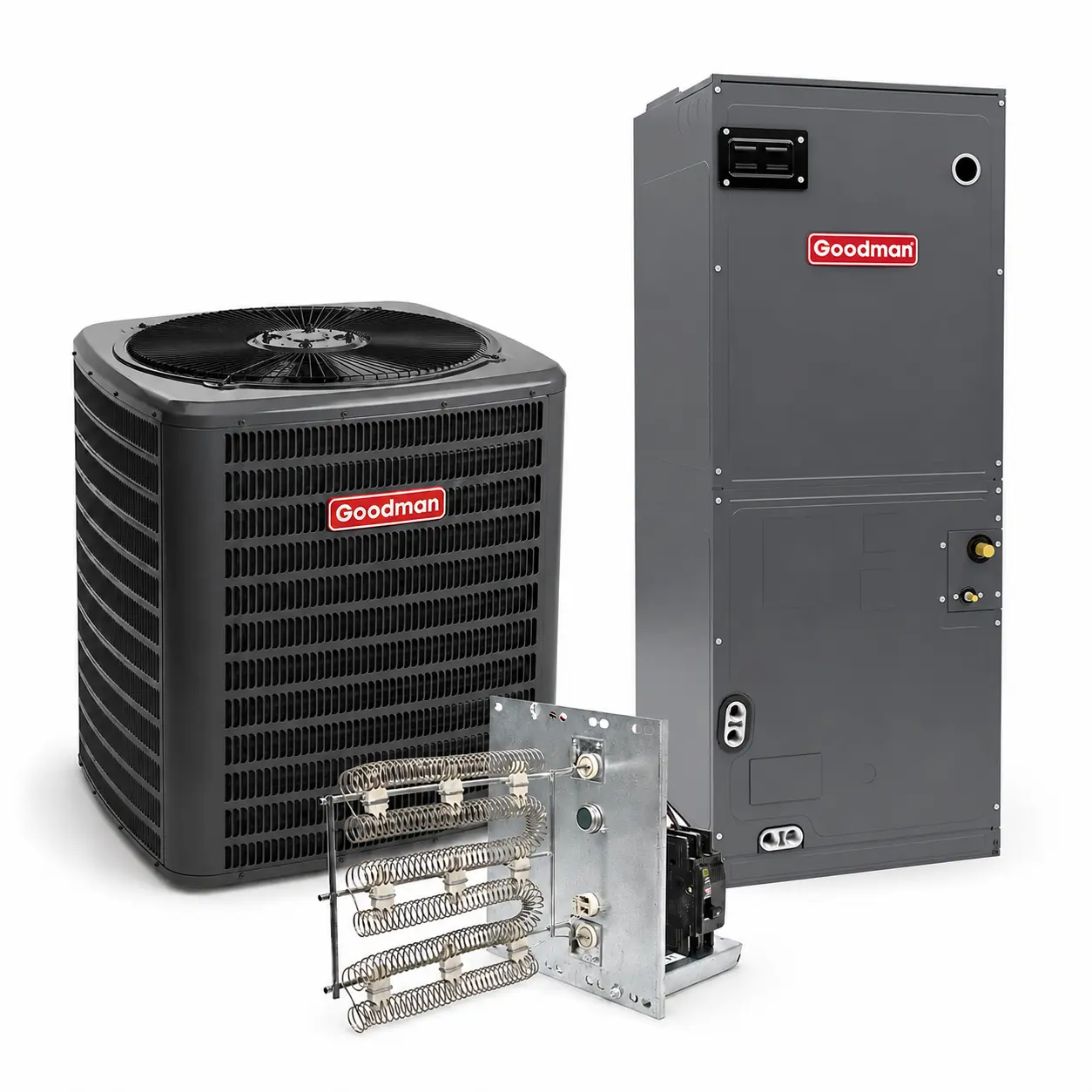 ComboElectrico Goodman 2 Ton 15.2 SEER2 Electric System – Air Conditioning System + HeatKit - Image 1