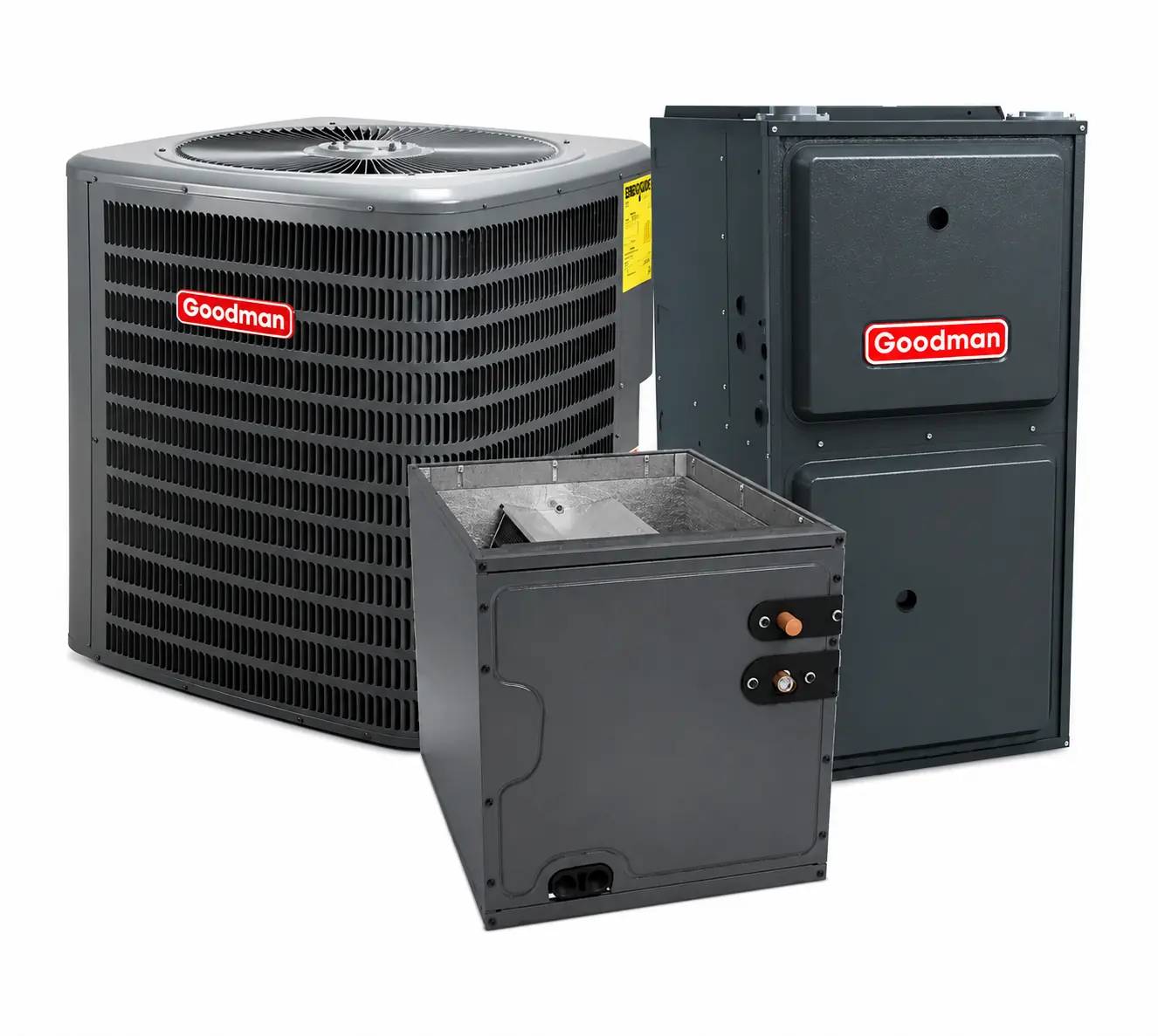 ComboGasUpflow Goodman 2 Ton 15.2 SEER2 Gas Split System – 80% AFUE – UpFlow - Image 1