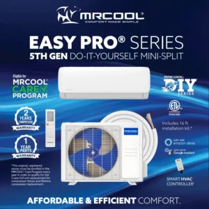 MRCOOL Easy Pro Series 5th Gen DIY Mini Split System with Condenser, Indoor Unit and Remote | Xpress Supply